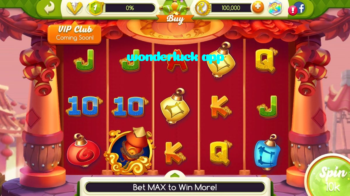 wonderluck app casino presented on mobile device in Pakistan with slots and live games